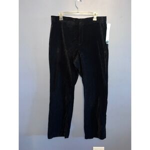 Women's Lauren Ralph Lauren Black Veloir Trousers Stretch Fabric SZ 14 W Tags